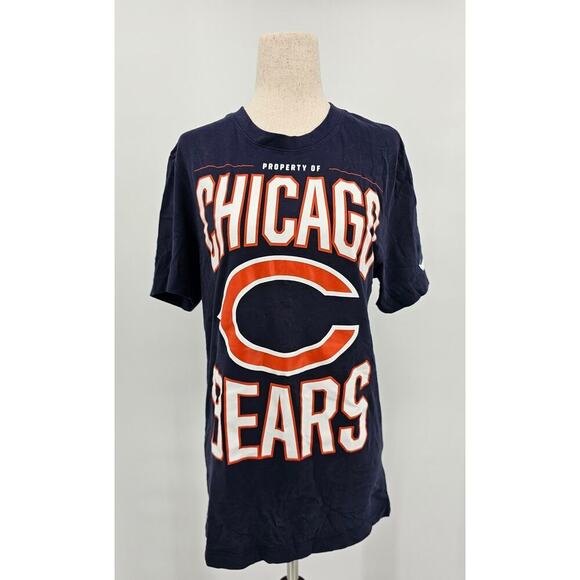 Nike Unisex Small Navy and Orange Chicago Bears NFL Drifit T-Shirt - Picture 1 of 8